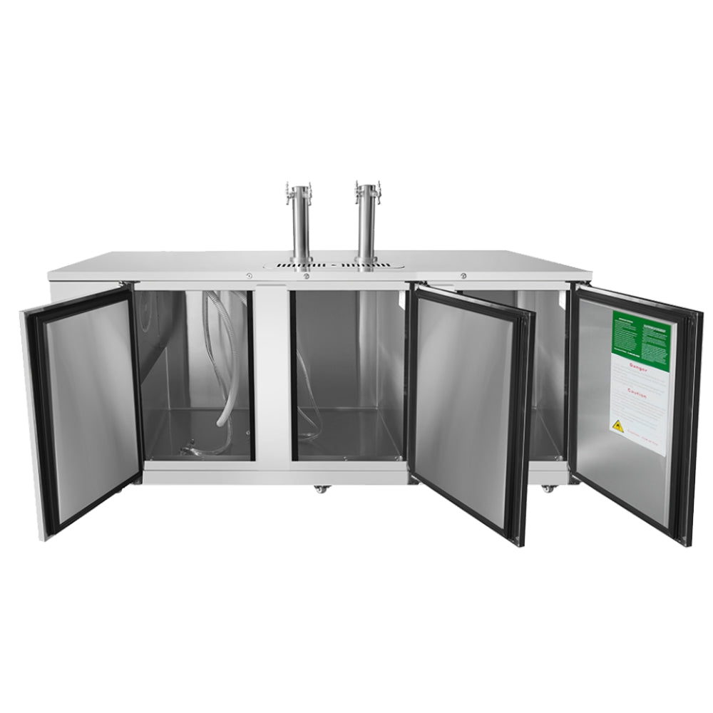 Atosa 89" Draft Beer System 2 Taps & 4 Keg Capacity, Stainless Steel