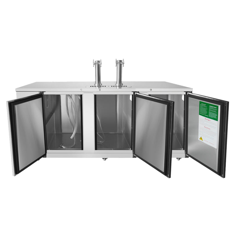 Atosa 89" Draft Beer System 2 Taps & 4 Keg Capacity, Stainless Steel