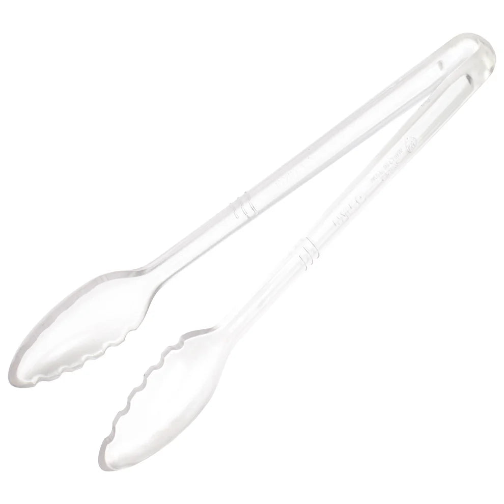 Winco 12" Curv Serving Tongs, Clear