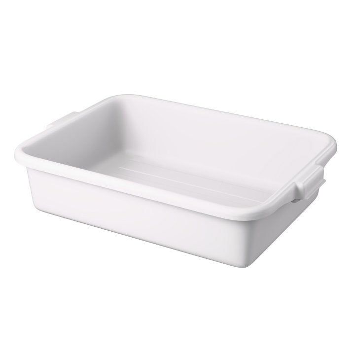 Vollrath White Bus Bin, 5" Deep