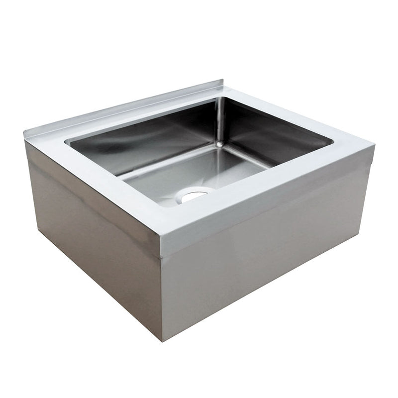 Nella Mop Sink 28" x 20" x 6" with Drain Basket, Stainless Steel