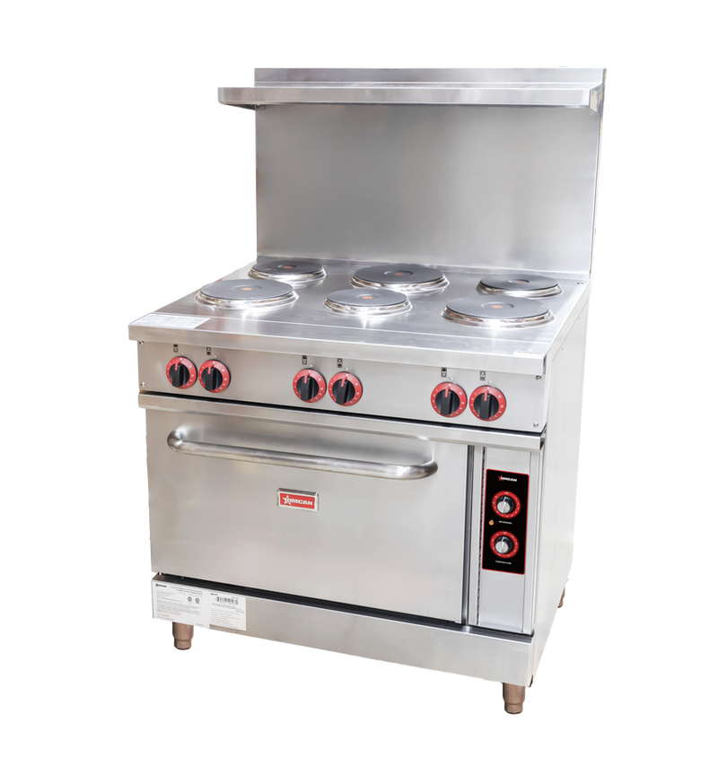 Nella 36" Electric Range with 6 Burners & Standard Oven 208V 3 Phase