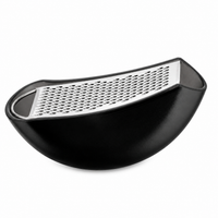 Alessi Parmenide Cheese Grater with Cellar, Black