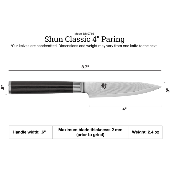 Shun Classic 4" Paring Knife