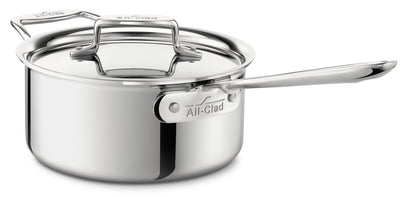 All-Clad d5 3-Quart Saucepan with Loop Handle and Lid, Stainless Polished
