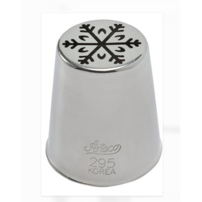 Ateco Large Decorating Snowflake Pastry Tube, Stainless Steel