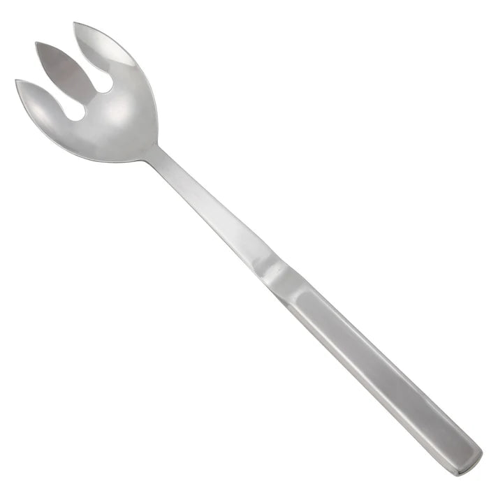 Winco 11.63" Notched Spoon, Hollow Handle, Stainless Steel