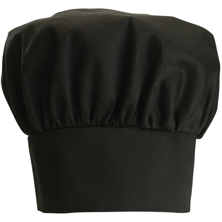 Winco 13" Chef Hat, Black - CH-13BK