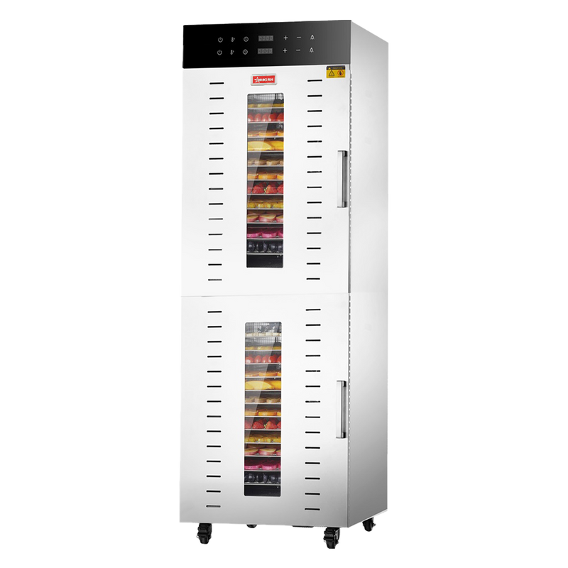 Nella 32 Trays 2-Door Stainless Steel Food Dehydrator with Digital Control and LED Light, 220 Volts
