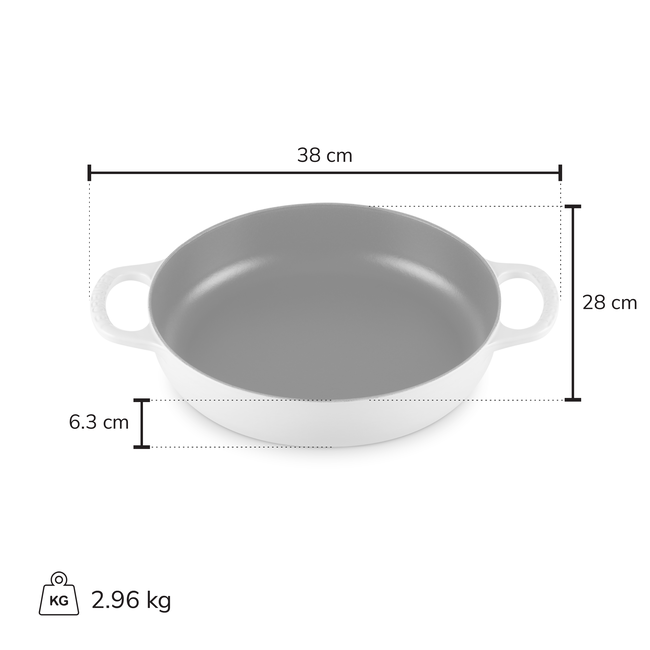 Le Creuset Everyday Pan, Meringue, 3.2L