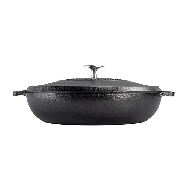 Lodge Blacklock 4 Qt Braiser with Lid, Cast Iron