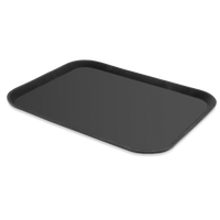 Nella 18" x 14" Rectangle Non-Slip Service Tray, Black