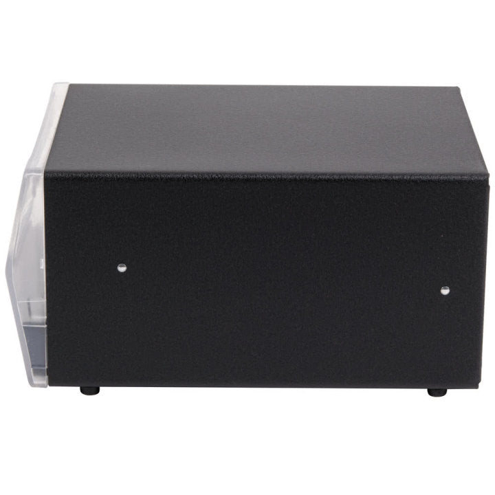 Vollrath One Sided Countertop Full Fold Napkin Dispenser with Clear Faceplate, Black