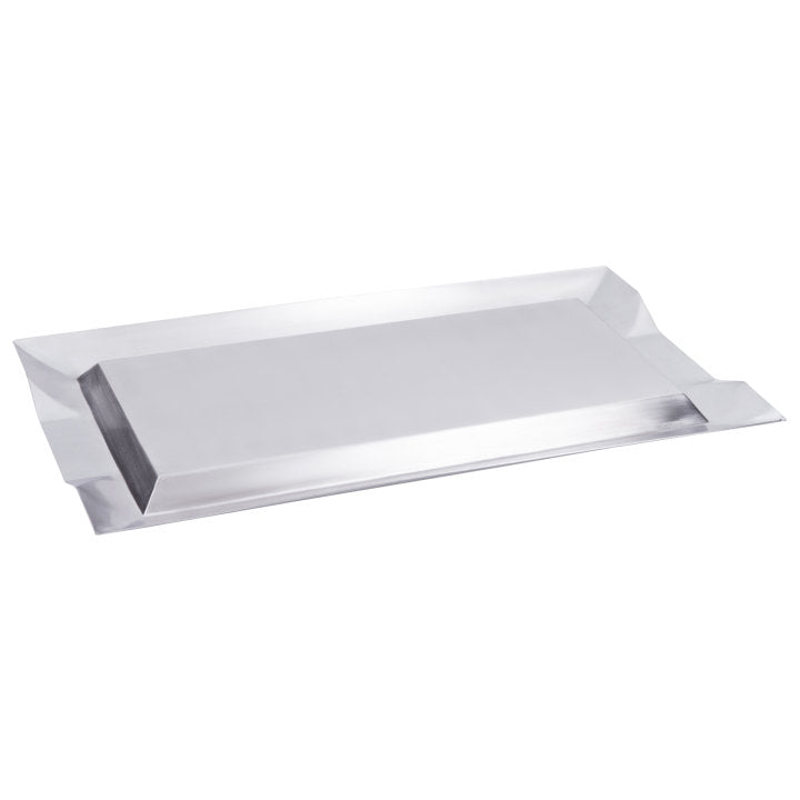 Vollrath 21" x 12" Rectangle Serving Tray with Handles, Stainless Steel