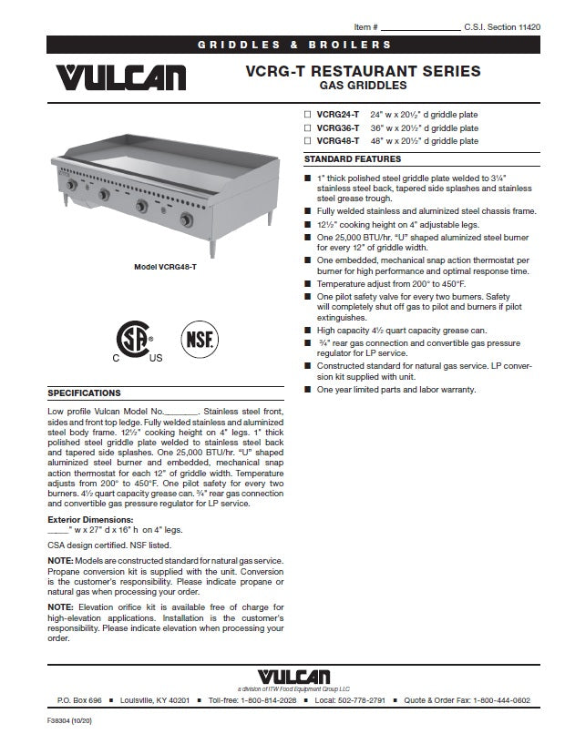 Spec Sheet