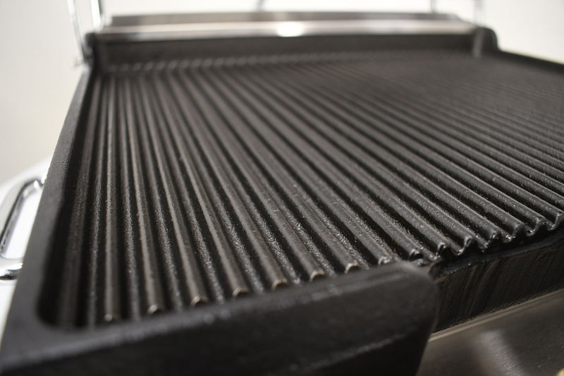 Nella 10" x 11" Single Panini Grill with Grooved Grill Surfaces, 120V