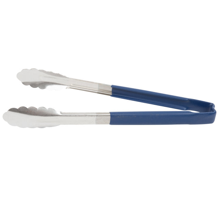 Vollrath 12" Utility Tongs, Blue Handle