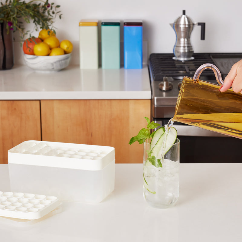W&P Ice ball box and tray, White