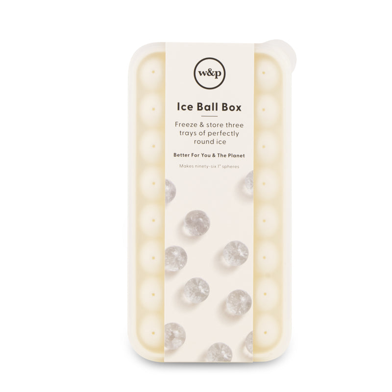 W&P Ice ball box and tray, White