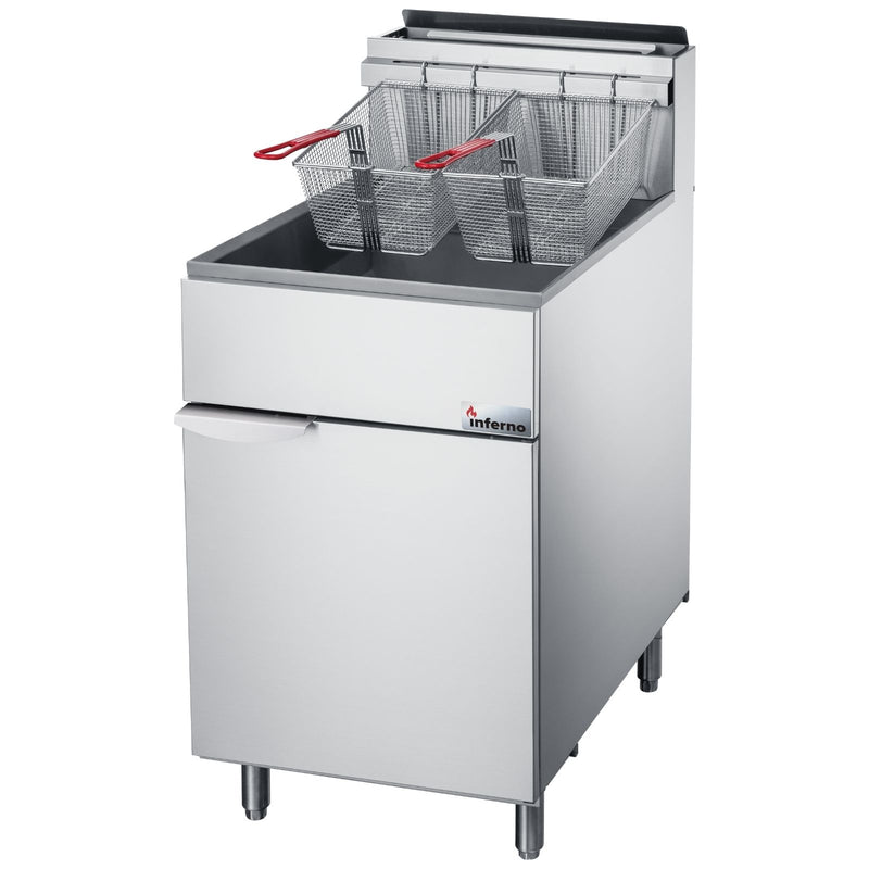 Inferno 70 Lb Natural Gas Floor Fryer 150,000 BTU