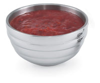 Vollrath 24 Oz Double Wall Round Beehive Serving Bowl, Stainless Steel