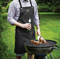 Fox Run Denim Griller's Apron, One Size, Black