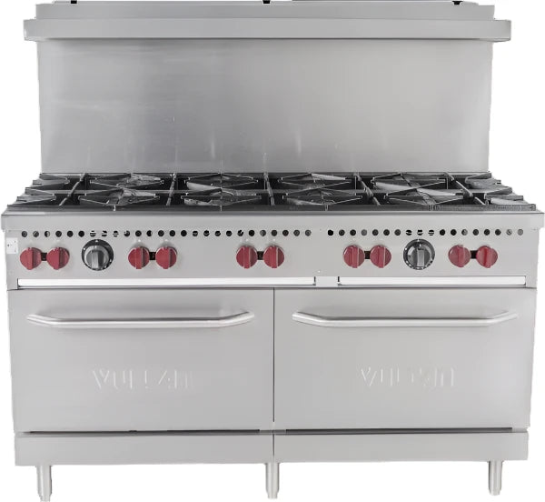 Vulcan SX60F-10B 60" 10-Burner Range And Two Standard Ovens, Natural Gas