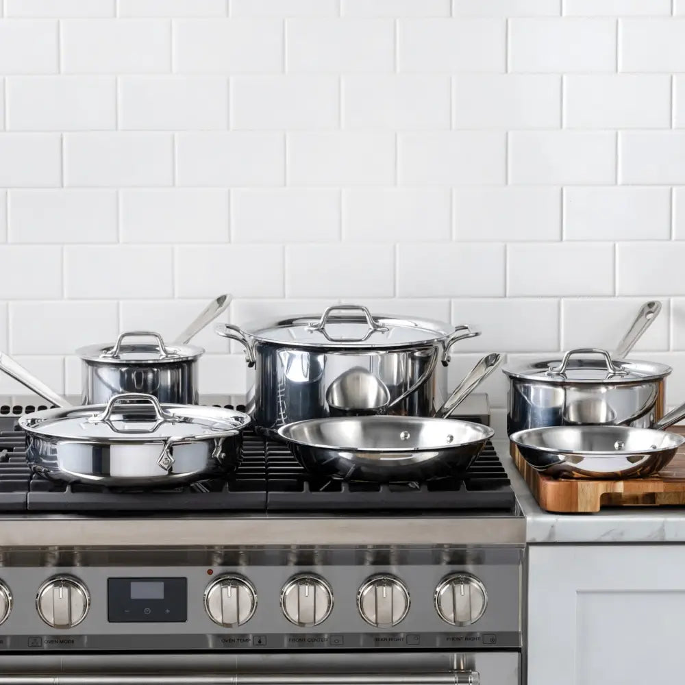 All-Clad d3 10 Piece Bonded Cookware Set, Stainless Steel