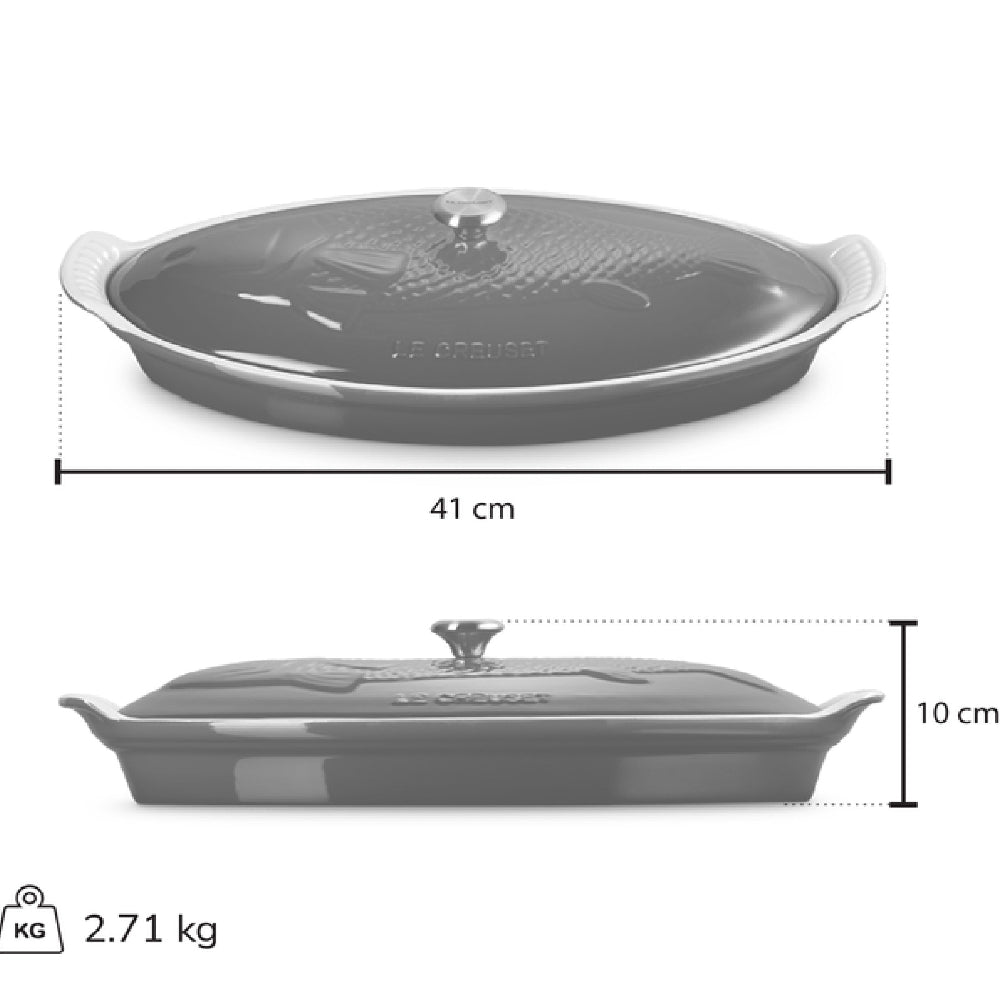 Le Creuset 1.6 Litre Fish Baker Dish, Cerise