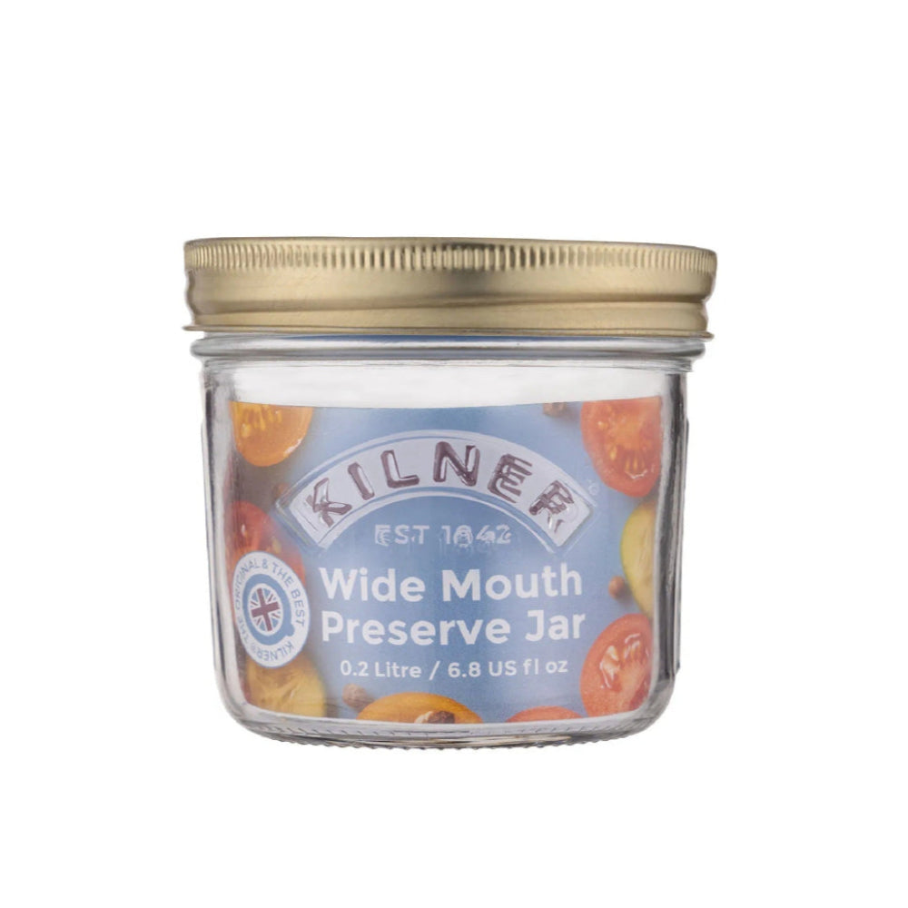 Kilner 200 ML Wide Mouth Preserve Jar, Glass