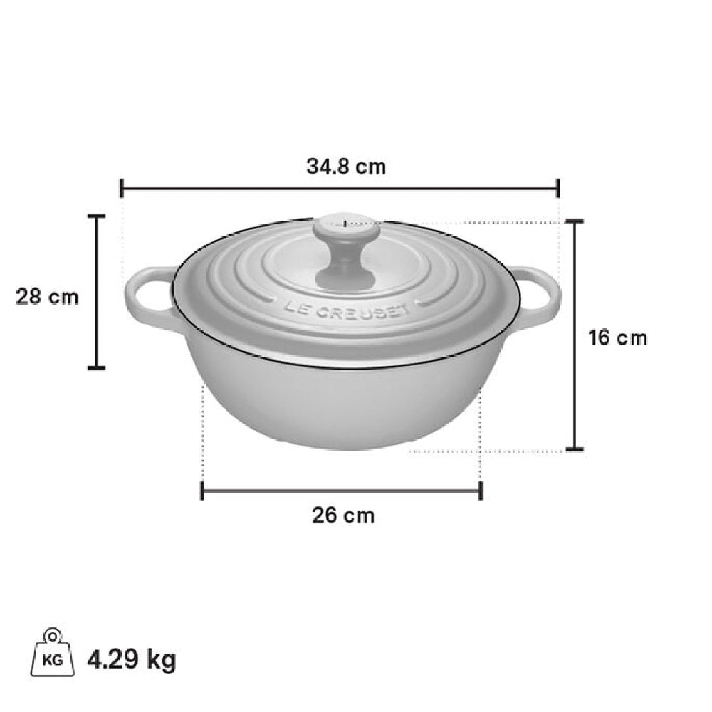 Le Creuset 4.1 Litre French Oven, Meringue