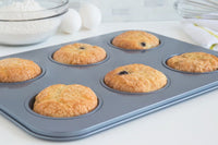 Fox Run 6 Cup Shallow Muffin Pan, Carbon Steel
