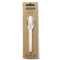 Black + Blum Travel Cutlery Set with Case, Stainless Steel