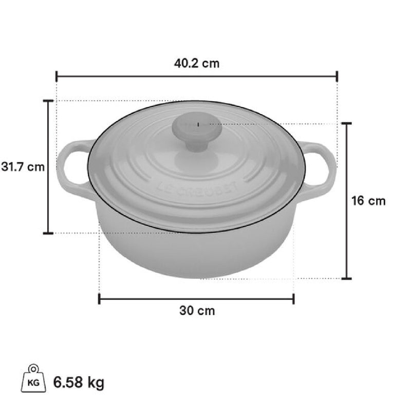 Le Creuset 6.2 Litre Shallow Round French Oven, Blueberry