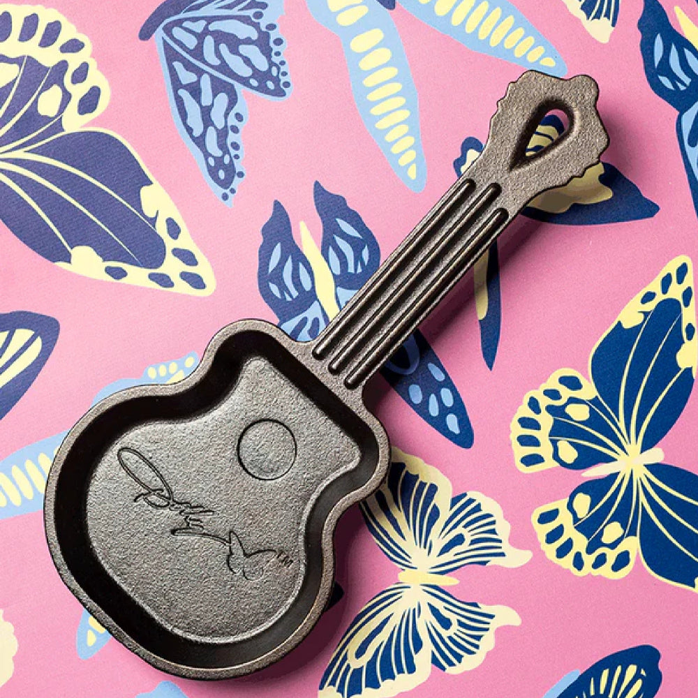 Lodge 10.75" Dolly Parton Guitar Skillet, Cast Iron