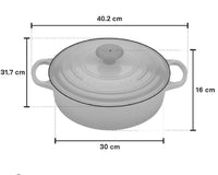 Le Creuset 6.2 Litre Shallow Round French Oven, White