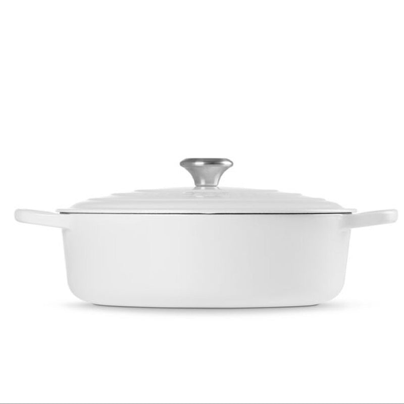 Le Creuset 6.2 Litre Shallow Round French Oven, White