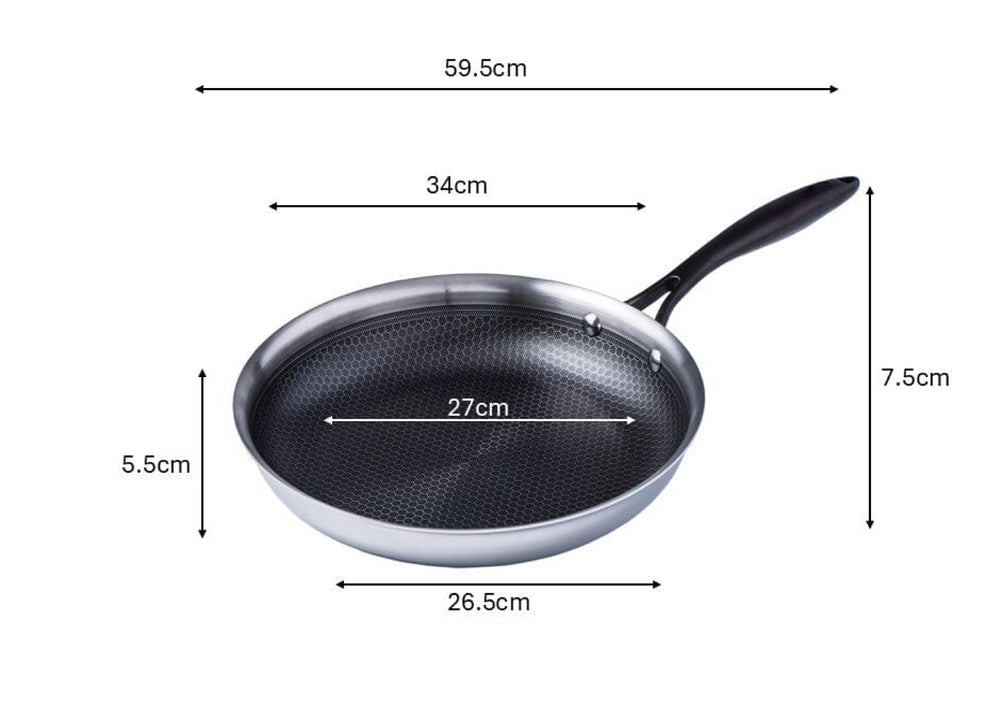 Meyer HybridClad 12" Fry Pan, Stainless Steel