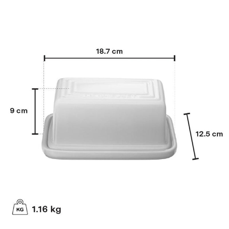 Le Creuset Butter Dish, Meringue