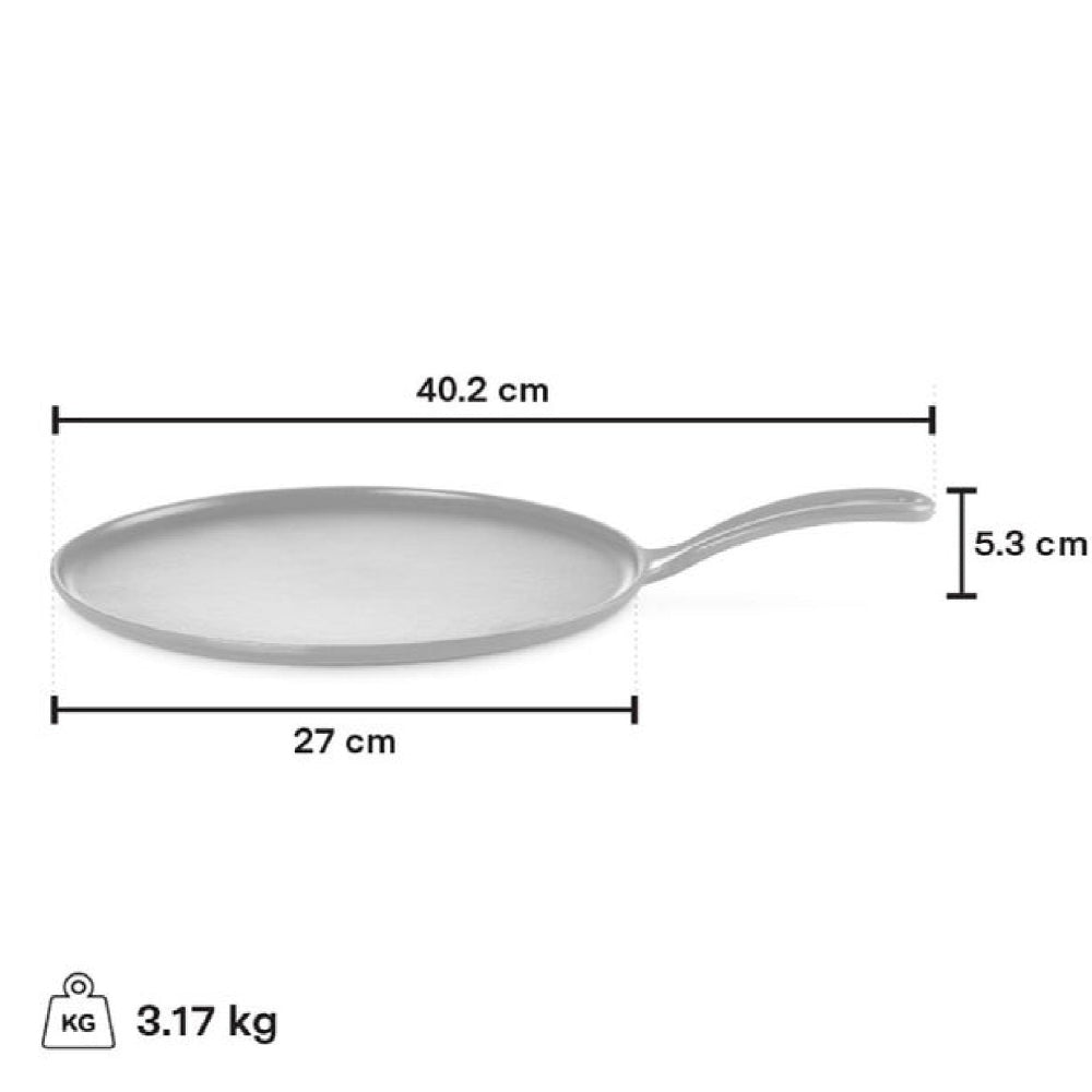 Le Creuset 27 cm Cast Iron Crepe Pan, Cherry