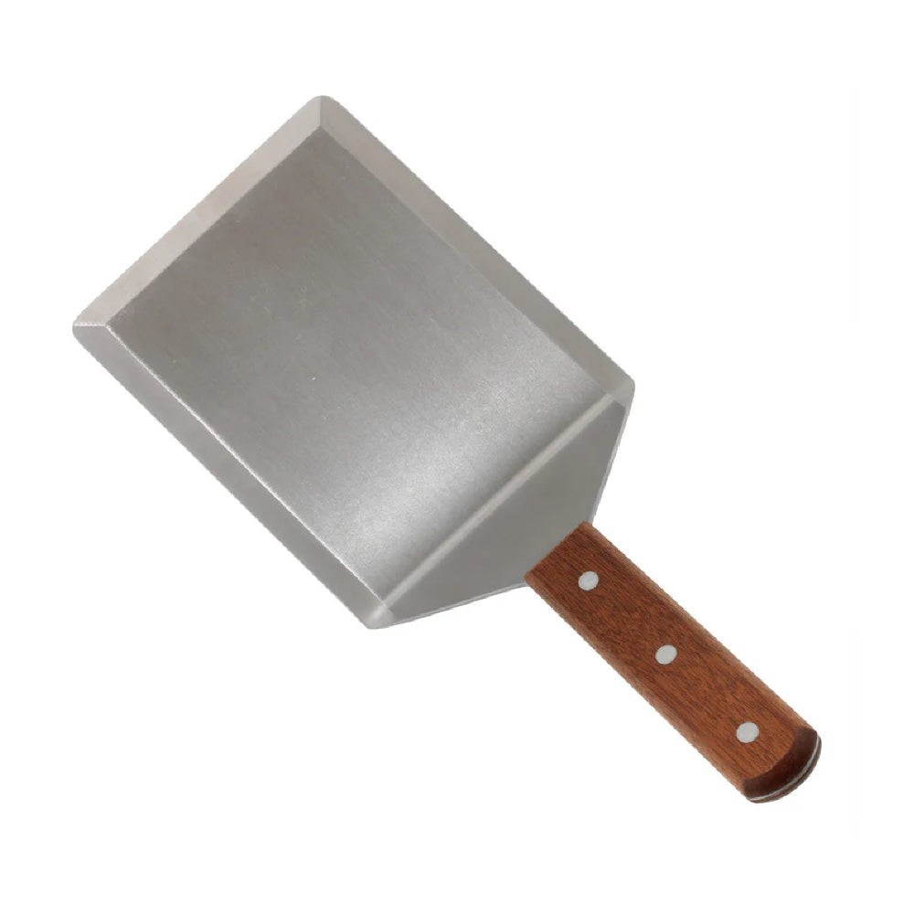 Winco 6" X 5" Heavy Duty Solid turner With Wooden Handle