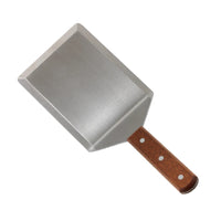 Winco 6" X 5" Heavy Duty Solid turner With Wooden Handle