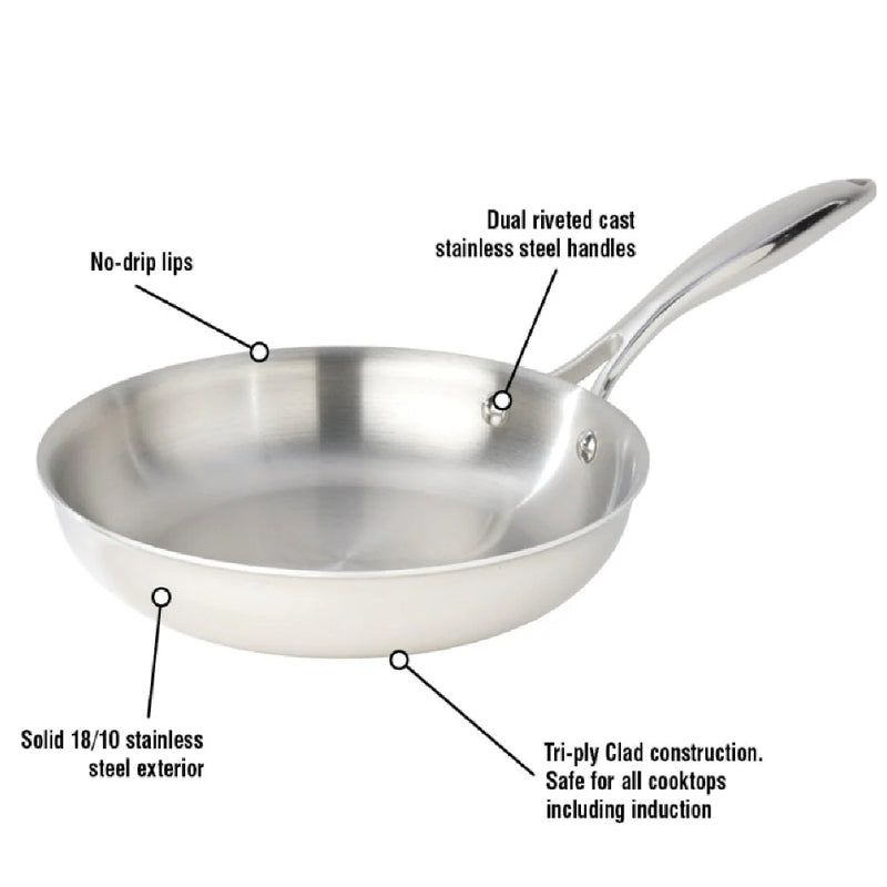 Meyer SuperSteel 8" Tri-Ply Fry Pan, Stainless Steel