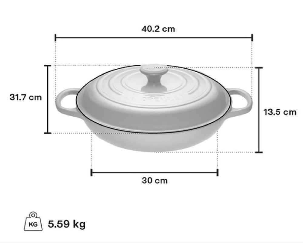 Le Creuset 3.5 Litre Braiser, Cotton