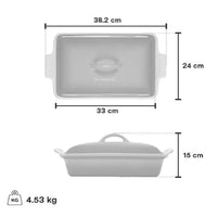 Le Creuset 3.8 Litre Rectangular Casserole, Meringue