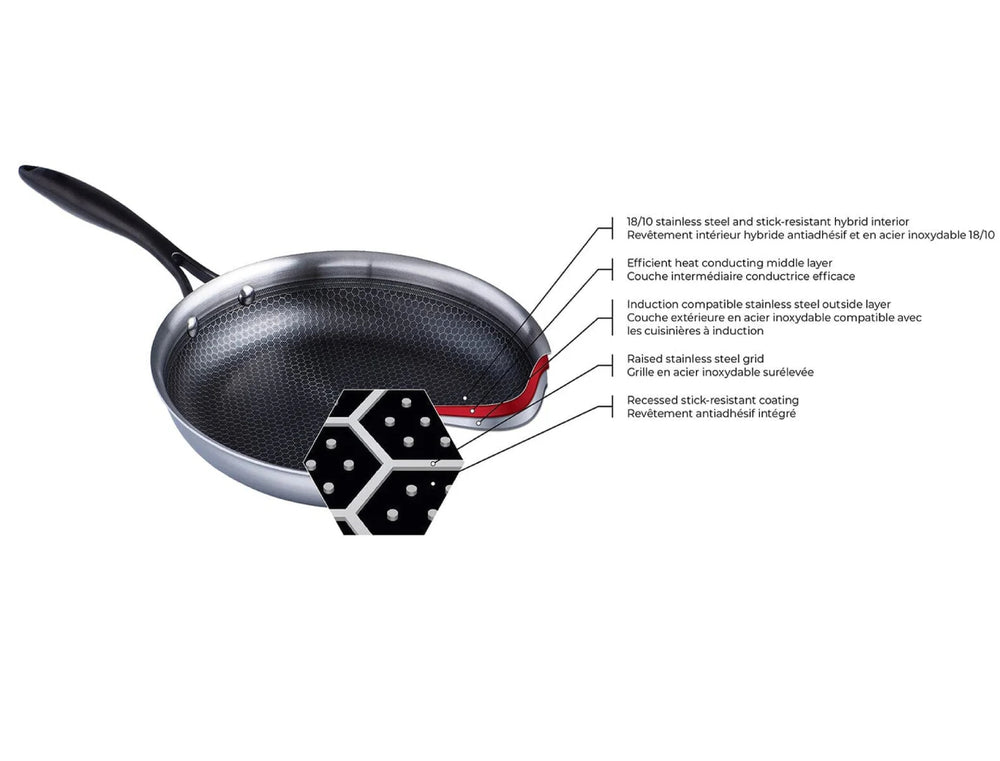 Meyer HybridClad 12" Fry Pan, Stainless Steel