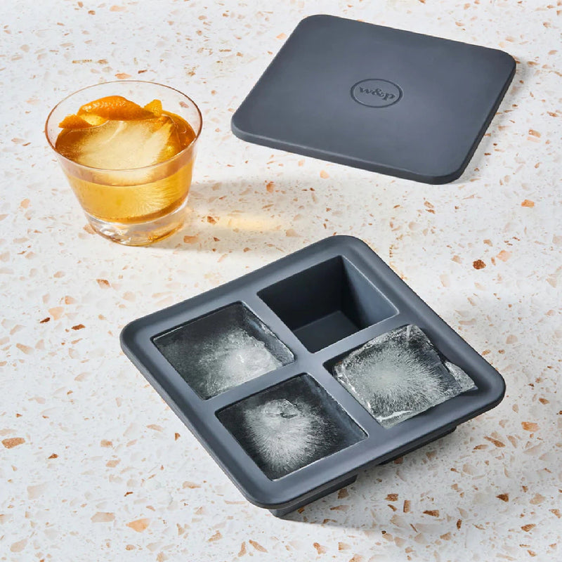 W&P Peak 4 Cube Ice Tray, Charcoal