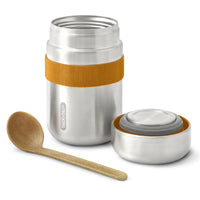 Black + Blum 400 ml Food Flask With Wood Fibre Spoon, Orange