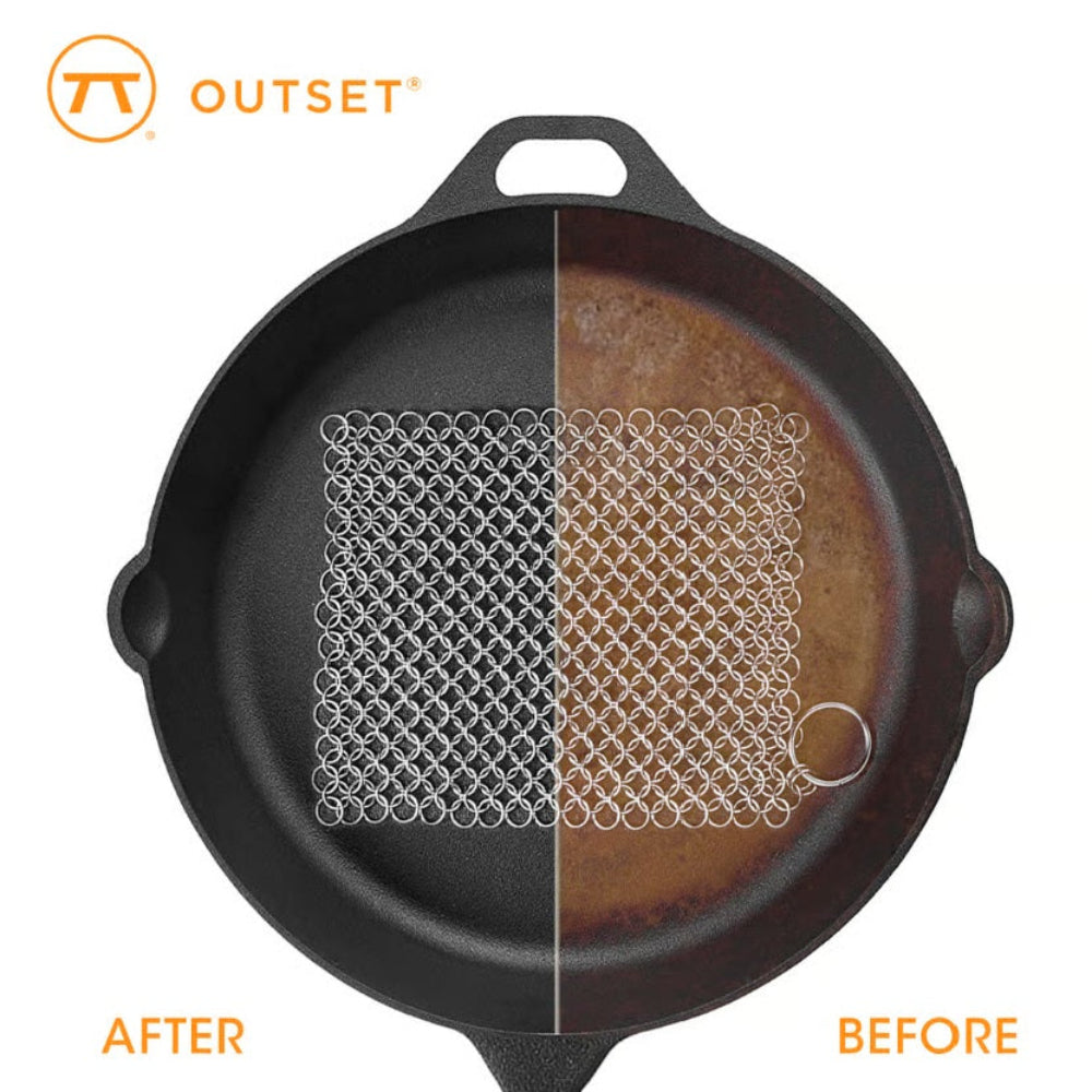 Outset 8" x 6" Chainmail Cast Iron Cleaner