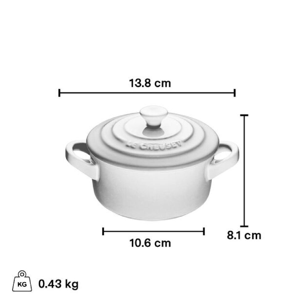 Le Creuset 0.25 Litre Mini Round Cocotte, Shell Pink